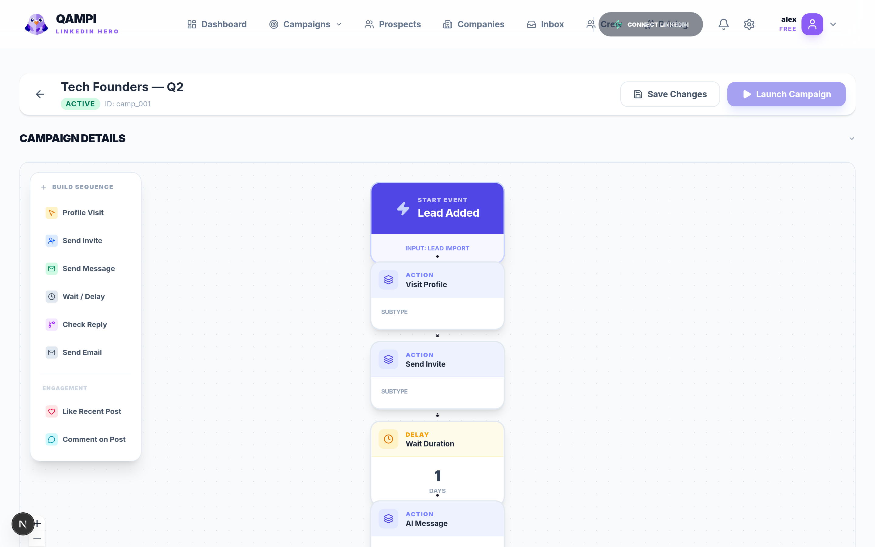 Qampi app screen